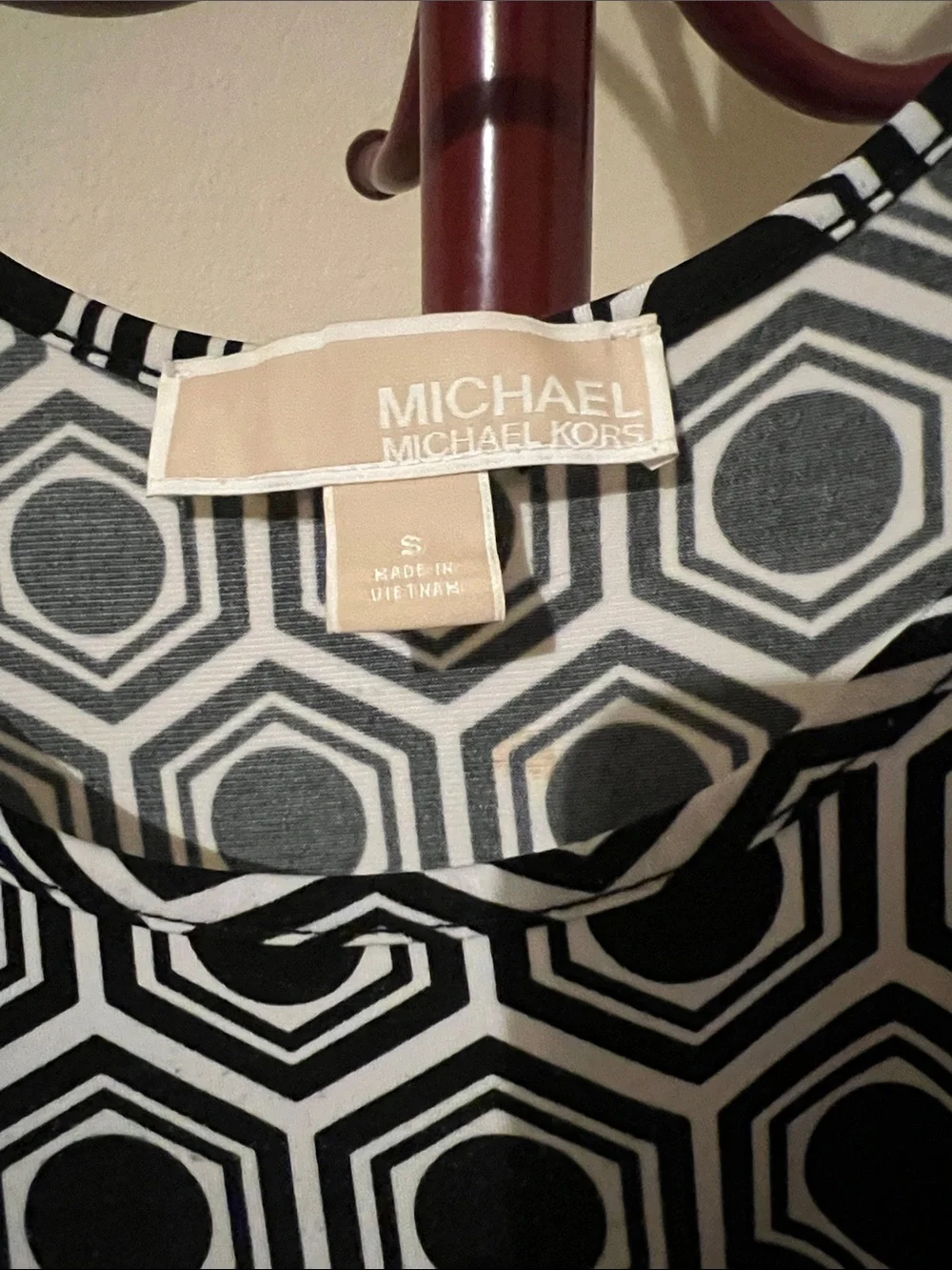 Michael Kors Black and White Geometric Jumpsuit